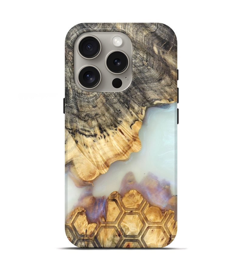 iPhone 16 Pro Wood Live Edge Phone Case - Janiah (Clear, 821895)