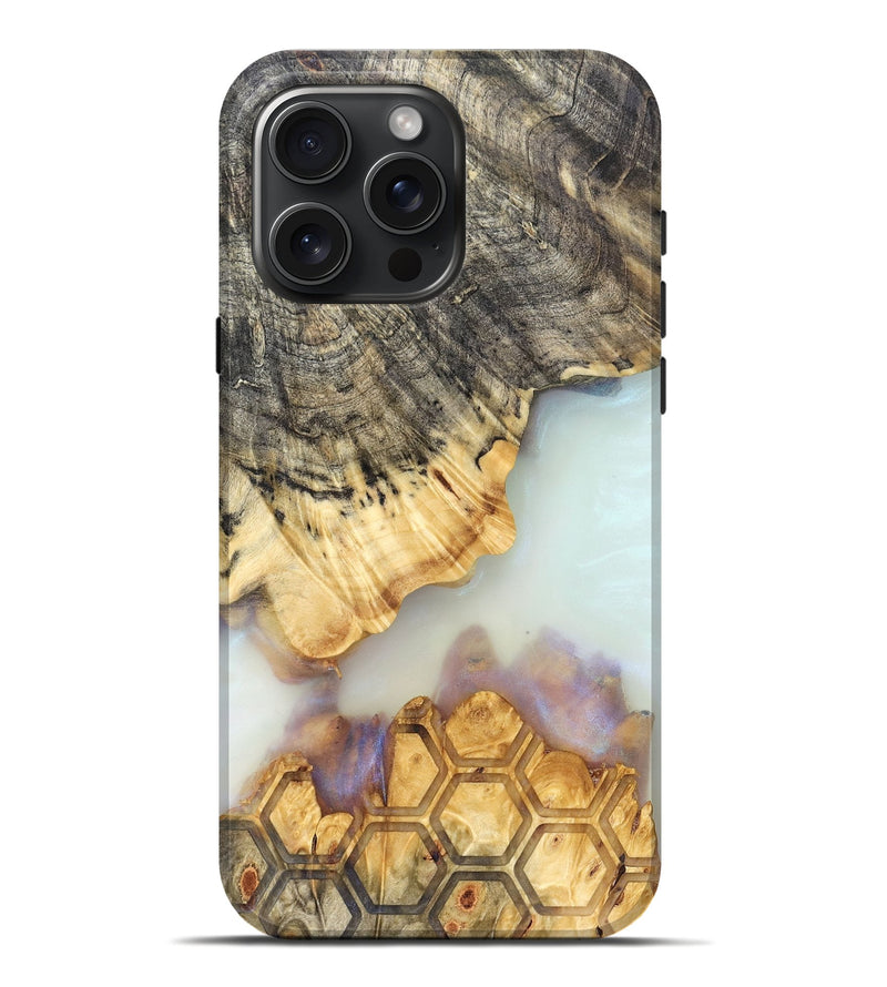 iPhone 16 Pro Max Wood Live Edge Phone Case - Janiah (Clear, 821895)