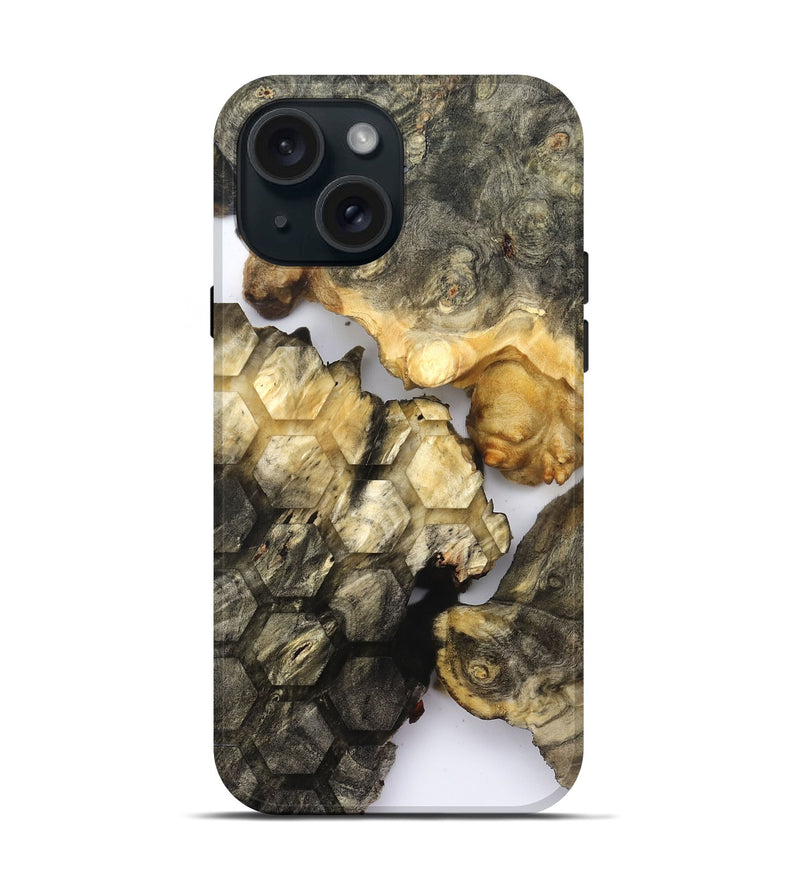 iPhone 15 Wood Live Edge Phone Case - Tillie (Clear, 821896)