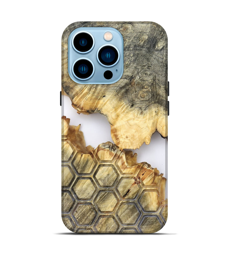 iPhone 14 Pro Wood Live Edge Phone Case - Tasia (Clear, 821898)