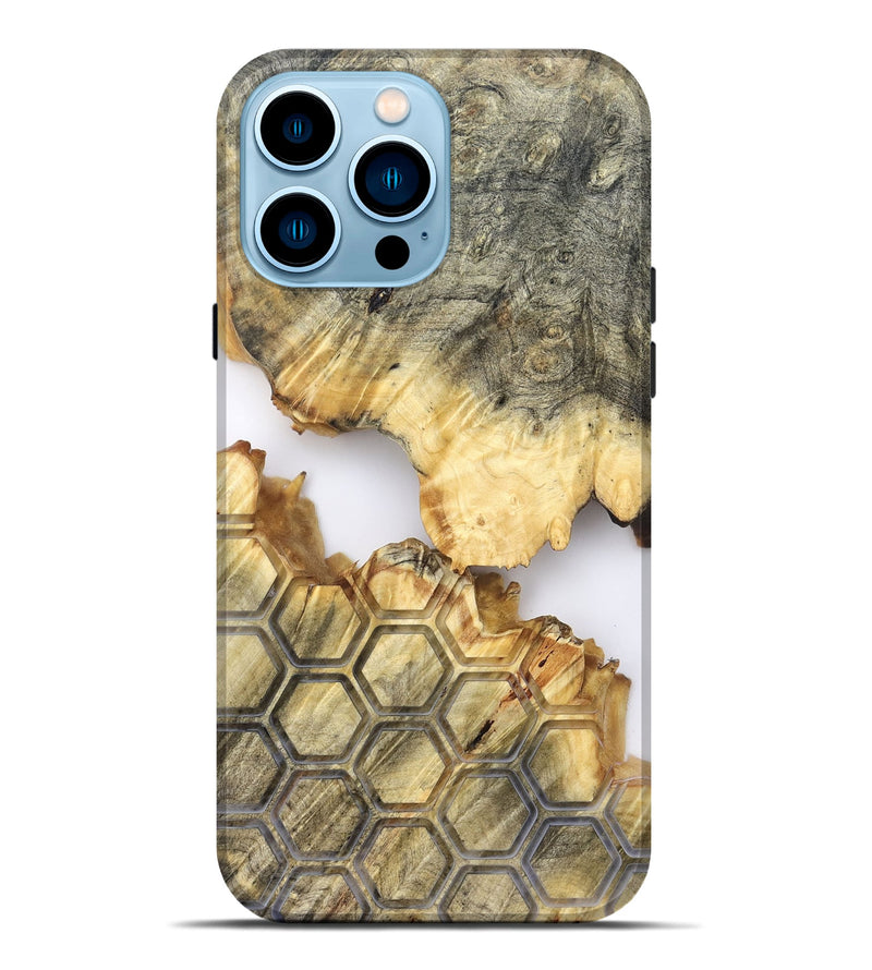 iPhone 14 Pro Max Wood Live Edge Phone Case - Tasia (Clear, 821898)