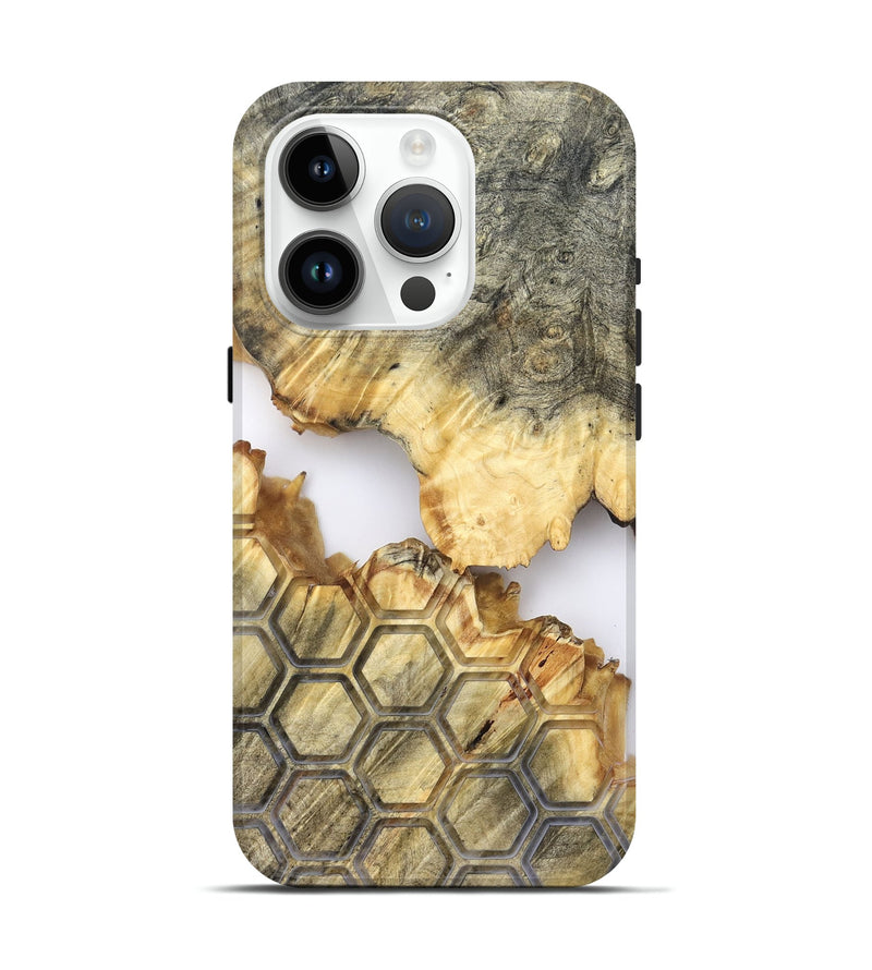iPhone 15 Pro Wood Live Edge Phone Case - Tasia (Clear, 821898)