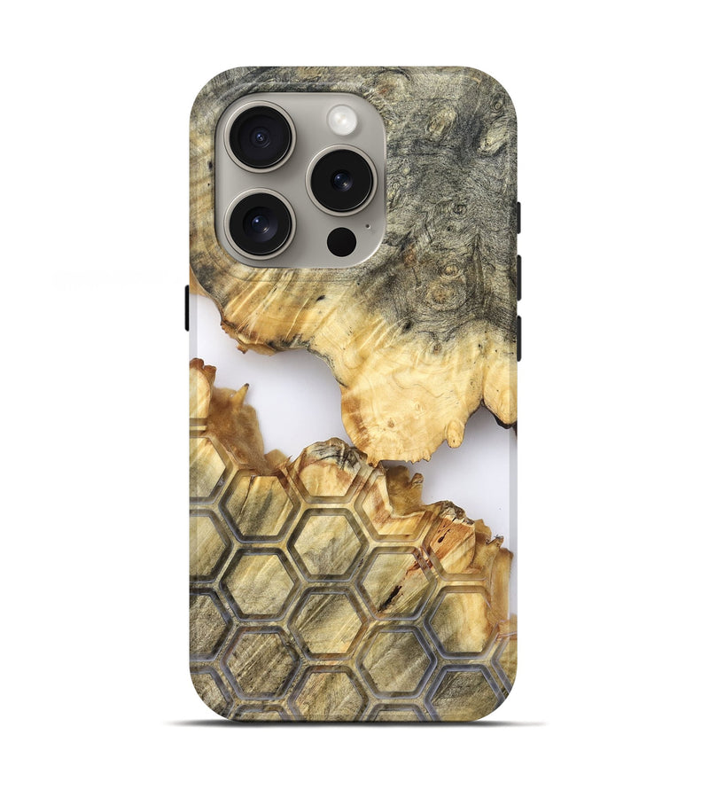 iPhone 16 Pro Wood Live Edge Phone Case - Tasia (Clear, 821898)