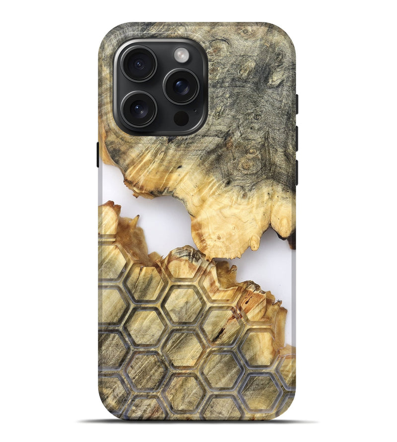 iPhone 16 Pro Max Wood Live Edge Phone Case - Tasia (Clear, 821898)