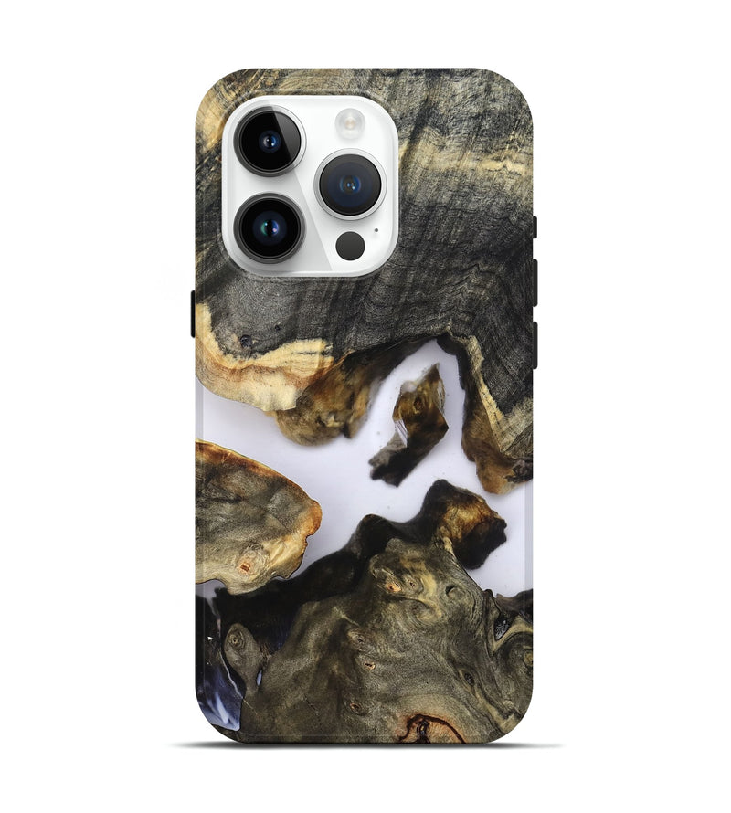 iPhone 15 Pro Wood Live Edge Phone Case - Venus (Clear, 821899)