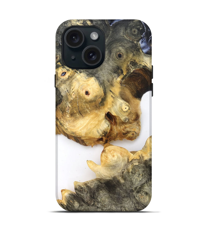 iPhone 15 Wood Live Edge Phone Case - Jay (Clear, 821900)
