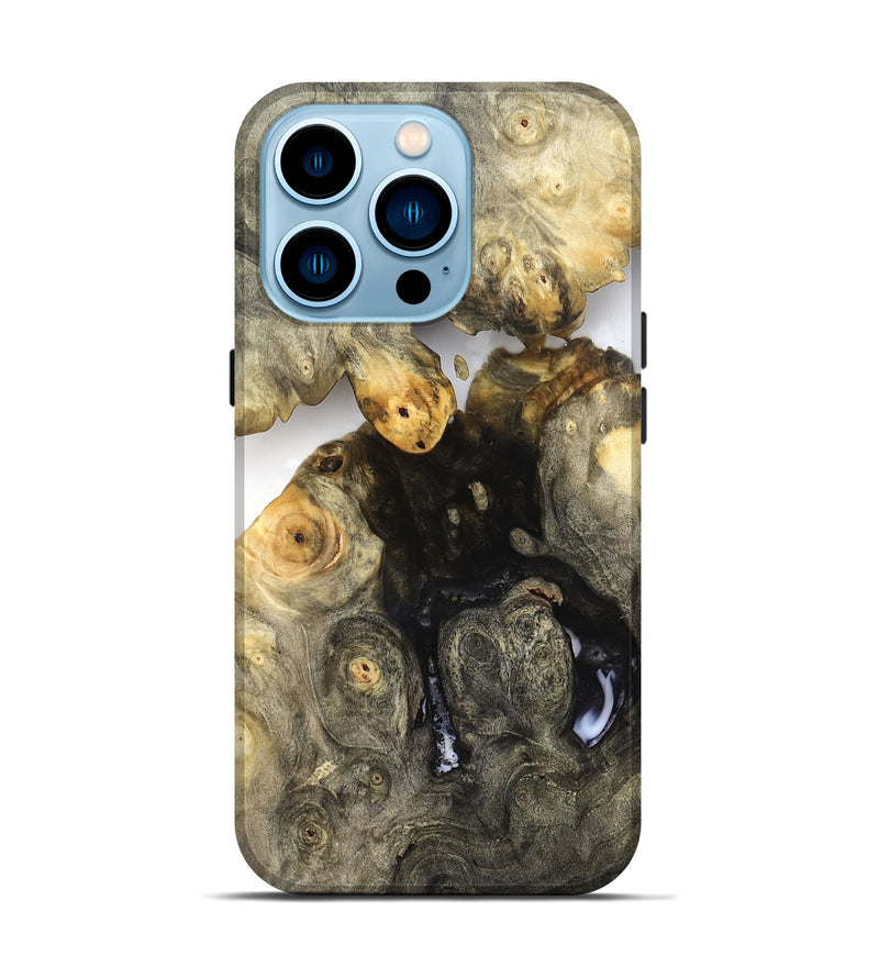 iPhone 14 Pro Wood Live Edge Phone Case - Zayne (Clear, 821903)