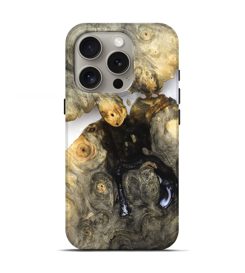 iPhone 16 Pro Wood Live Edge Phone Case - Zayne (Clear, 821903)