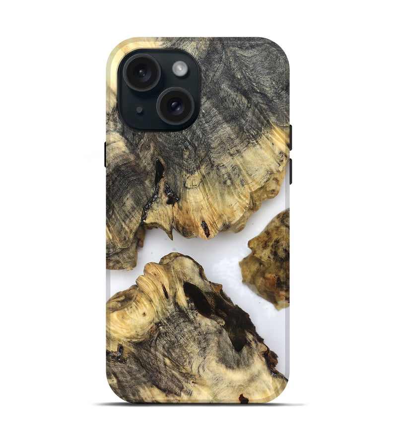 iPhone 15 Wood Live Edge Phone Case - Sydnee (Clear, 821904)