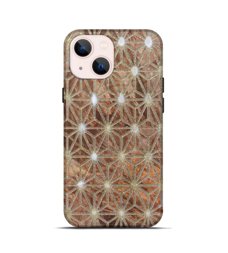 iPhone 13 mini Wood Live Edge Phone Case - Sol (Pattern, 821906)