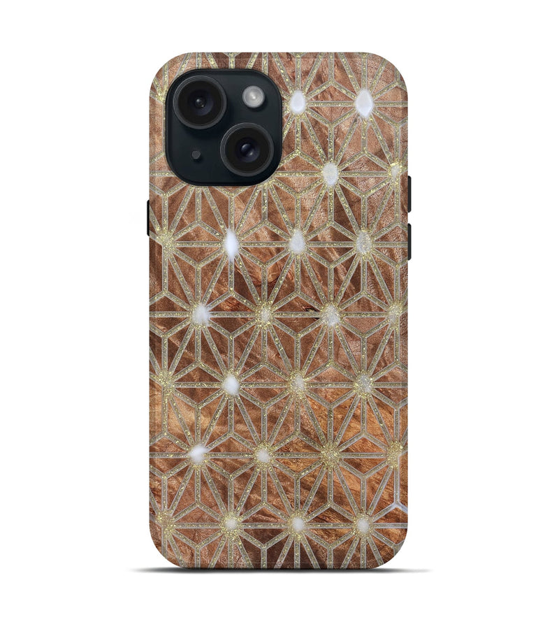 iPhone 15 Wood Live Edge Phone Case - Sol (Pattern, 821906)