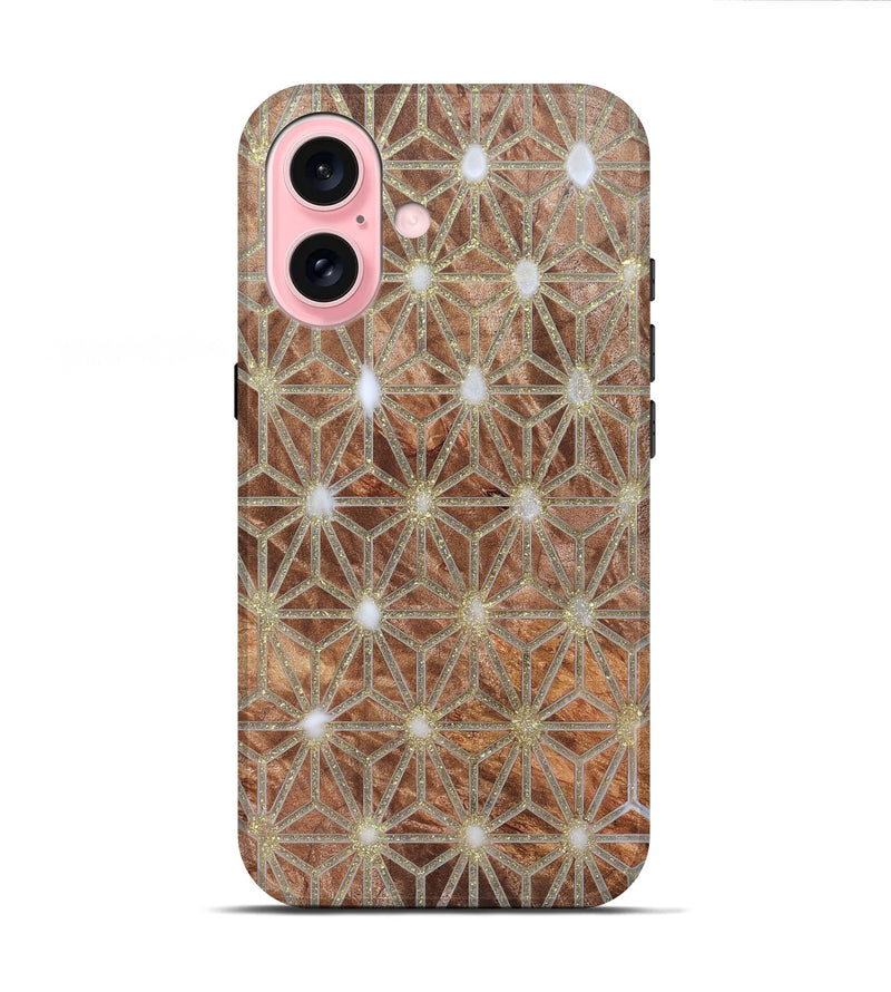 iPhone 16 Wood Live Edge Phone Case - Sol (Pattern, 821906)