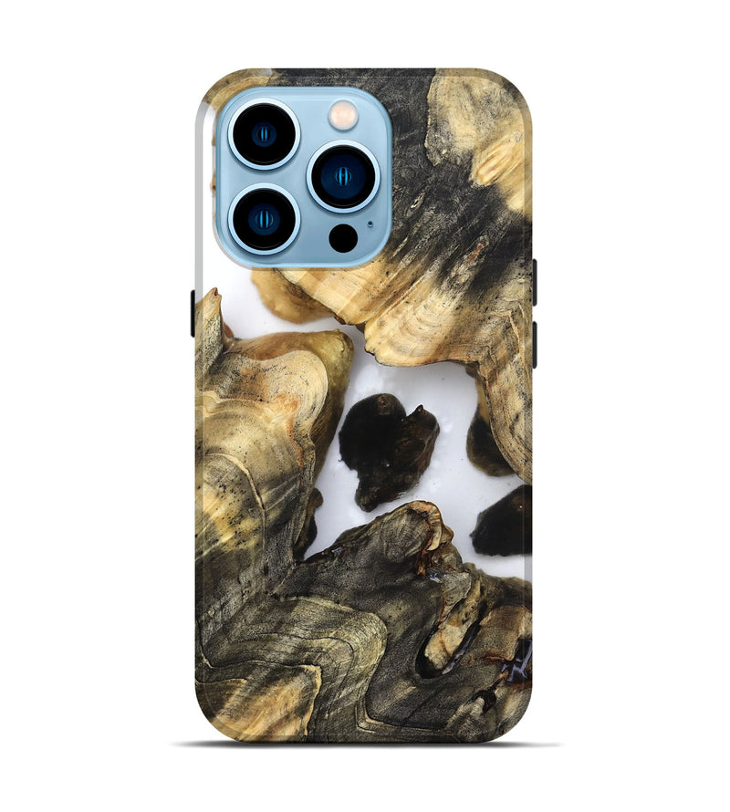 iPhone 14 Pro Wood Live Edge Phone Case - Mila (Clear, 821907)