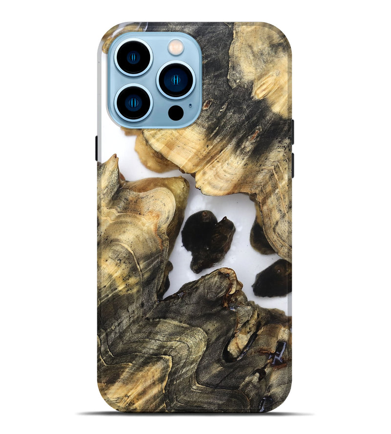 iPhone 14 Pro Max Wood Live Edge Phone Case - Mila (Clear, 821907)