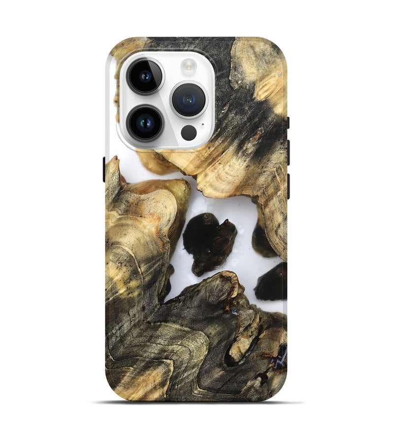 iPhone 15 Pro Wood Live Edge Phone Case - Mila (Clear, 821907)