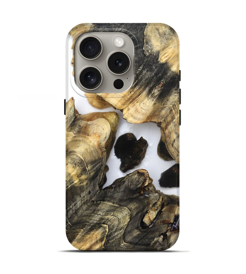 iPhone 16 Pro Wood Live Edge Phone Case - Mila (Clear, 821907)