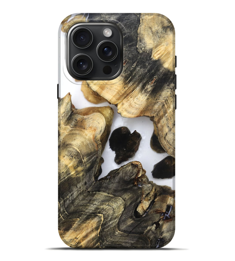 iPhone 16 Pro Max Wood Live Edge Phone Case - Mila (Clear, 821907)