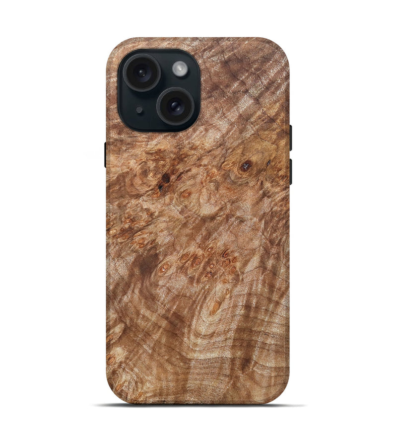iPhone 15 Wood Live Edge Phone Case - Titan (Wood Burl, 821909)