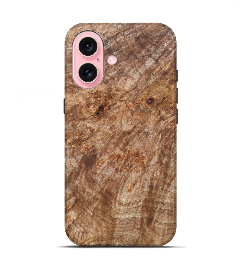iPhone 16 Wood Live Edge Phone Case - Titan (Wood Burl, 821909)