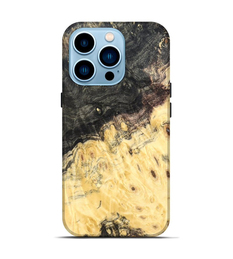 iPhone 14 Pro Wood Live Edge Phone Case - Yasmine (Wood Burl, 821910)