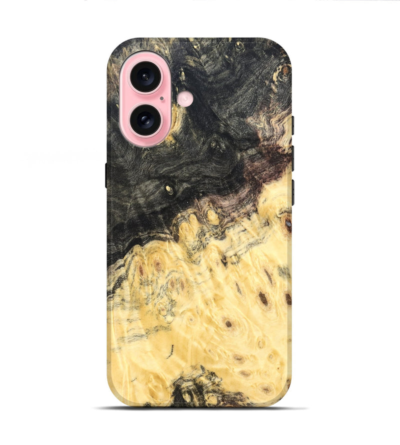 iPhone 16 Wood Live Edge Phone Case - Yasmine (Wood Burl, 821910)