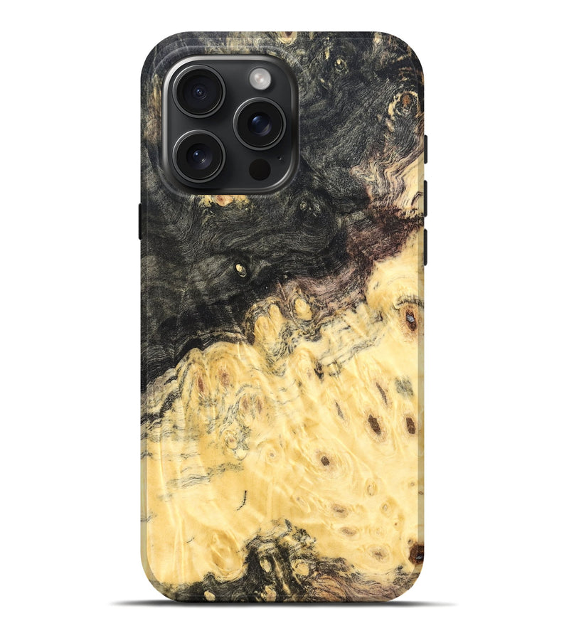 iPhone 16 Pro Max Wood Live Edge Phone Case - Yasmine (Wood Burl, 821910)