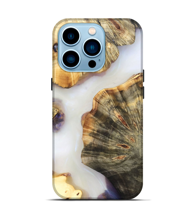 iPhone 14 Pro Wood Live Edge Phone Case - Ryan (Clear, 821913)