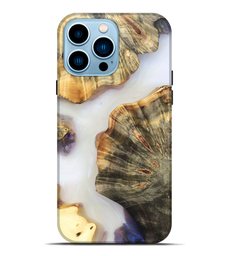 iPhone 14 Pro Max Wood Live Edge Phone Case - Ryan (Clear, 821913)