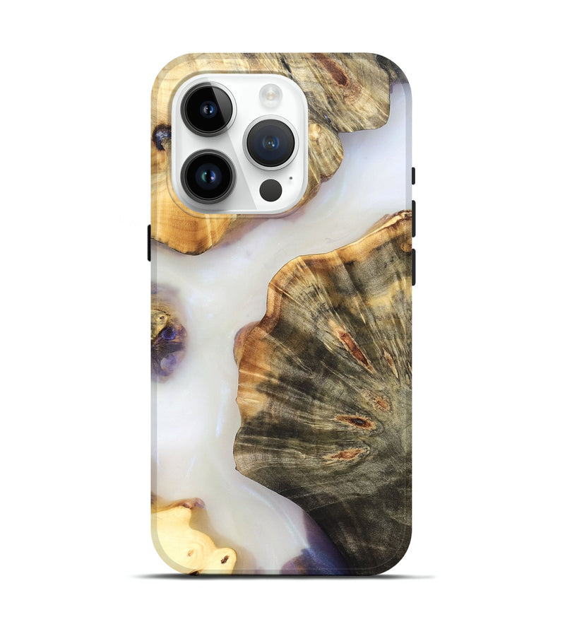 iPhone 15 Pro Wood Live Edge Phone Case - Ryan (Clear, 821913)