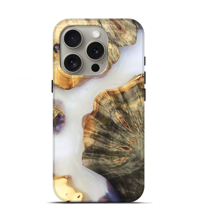 iPhone 16 Pro Wood Live Edge Phone Case - Ryan (Clear, 821913)