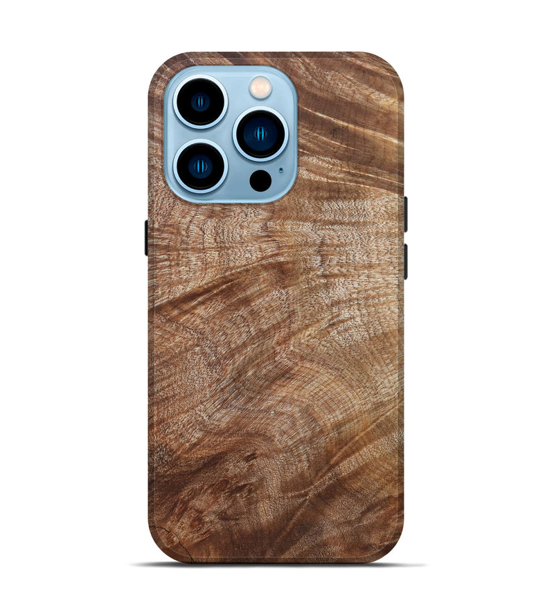 iPhone 14 Pro Wood Live Edge Phone Case - Araceli (Wood Burl, 821914)