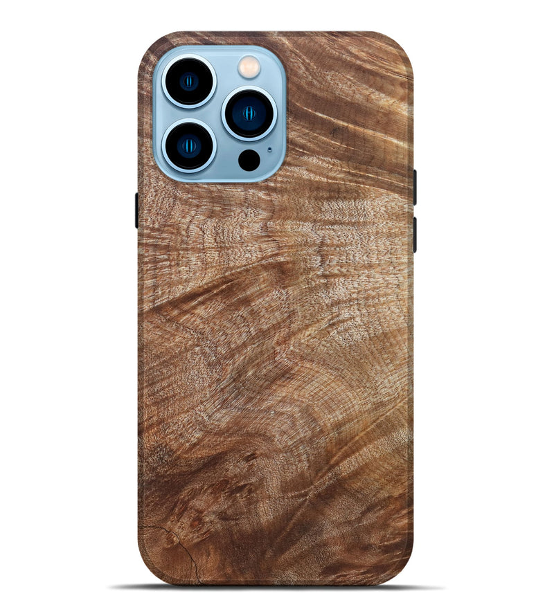 iPhone 14 Pro Max Wood Live Edge Phone Case - Araceli (Wood Burl, 821914)