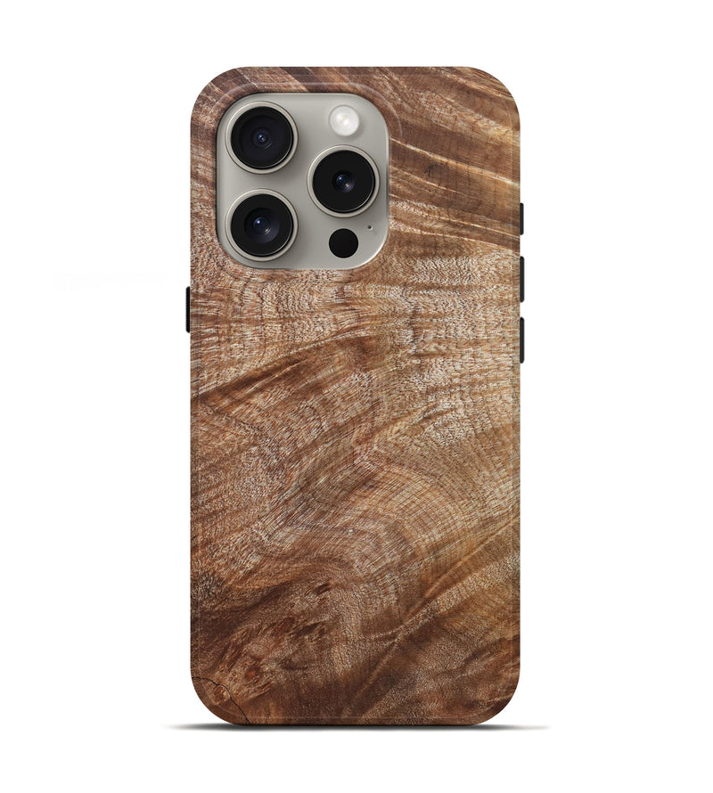 iPhone 16 Pro Wood Live Edge Phone Case - Araceli (Wood Burl, 821914)