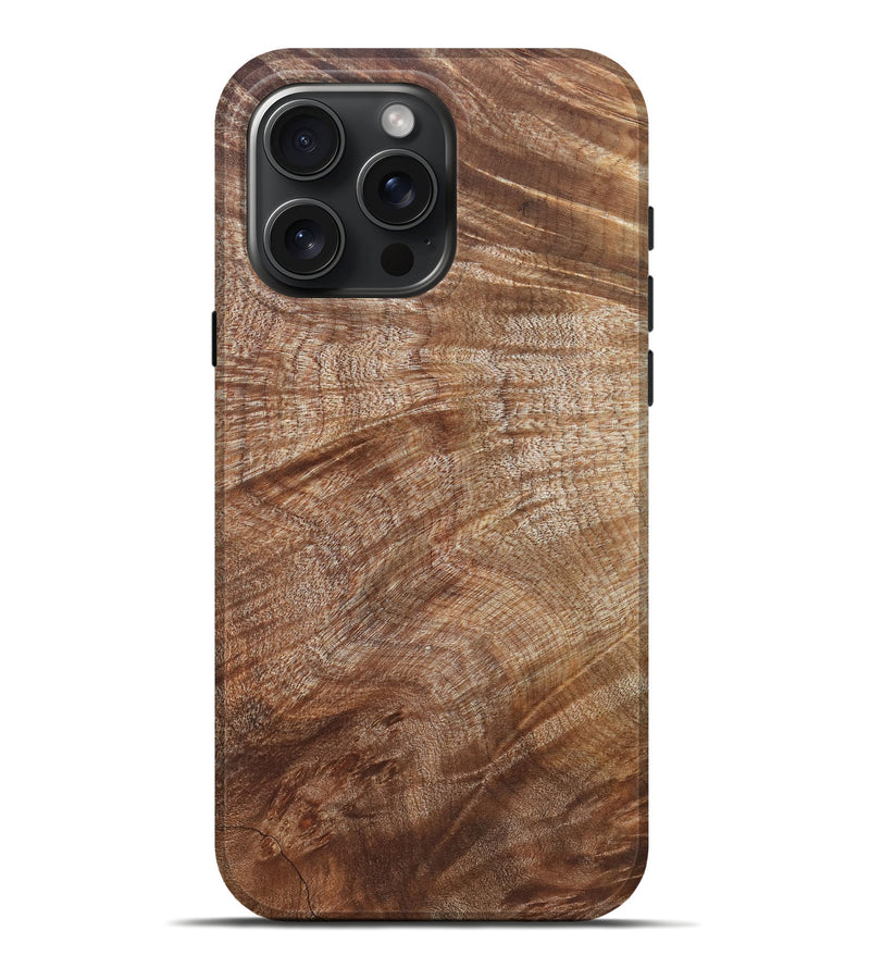 iPhone 16 Pro Max Wood Live Edge Phone Case - Araceli (Wood Burl, 821914)