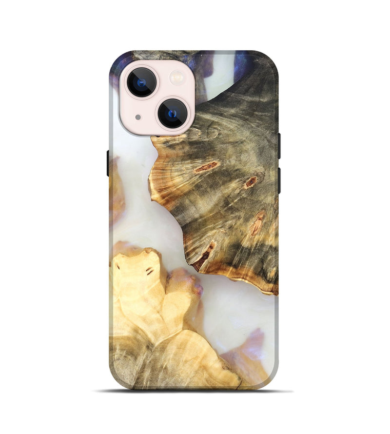 iPhone 13 mini Wood Live Edge Phone Case - Bobby (Clear, 821917)
