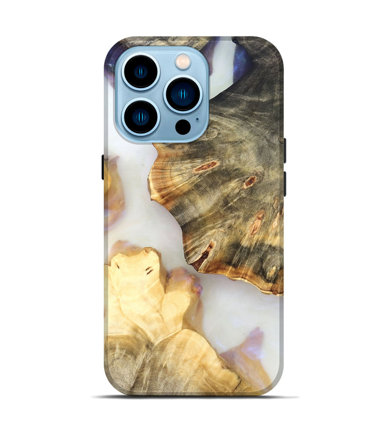 iPhone 14 Pro Wood Live Edge Phone Case - Bobby (Clear, 821917)