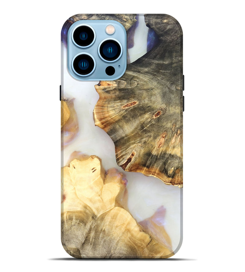 iPhone 14 Pro Max Wood Live Edge Phone Case - Bobby (Clear, 821917)
