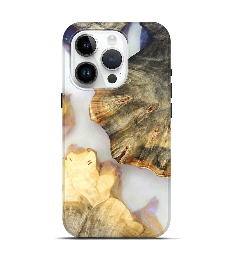 iPhone 15 Pro Wood Live Edge Phone Case - Bobby (Clear, 821917)