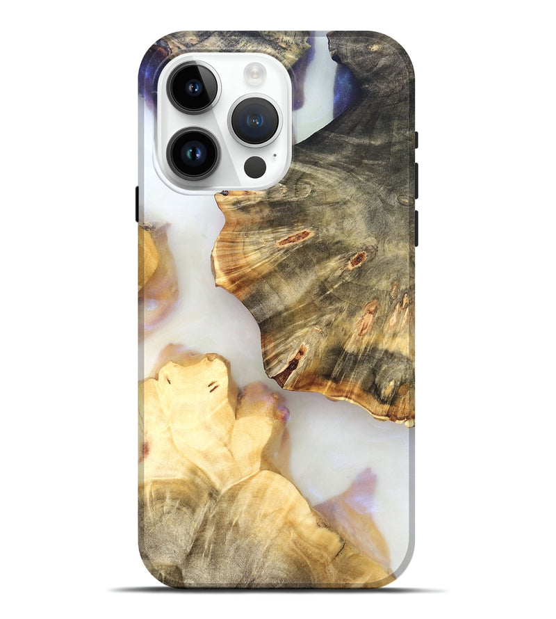 iPhone 15 Pro Max Wood Live Edge Phone Case - Bobby (Clear, 821917)