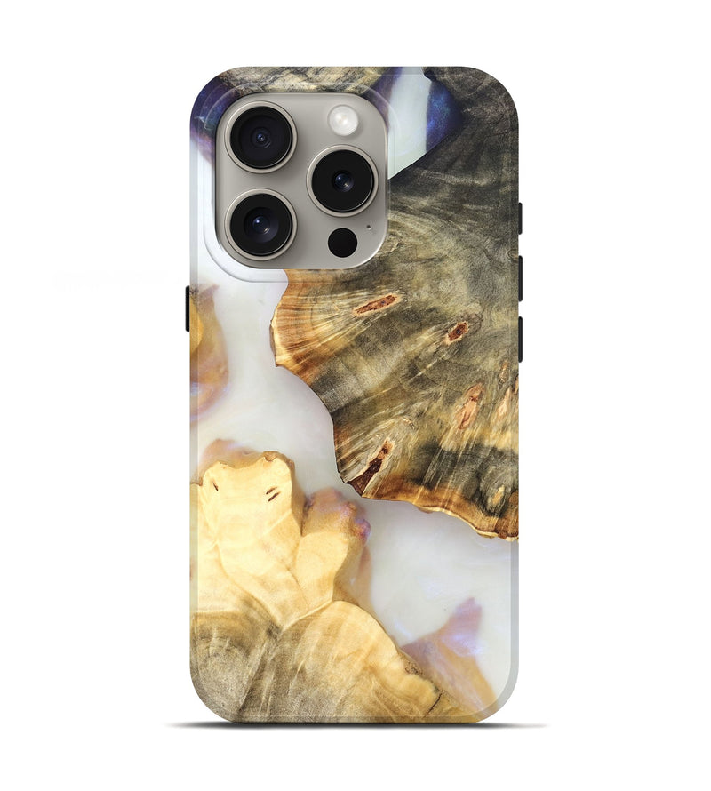 iPhone 16 Pro Wood Live Edge Phone Case - Bobby (Clear, 821917)