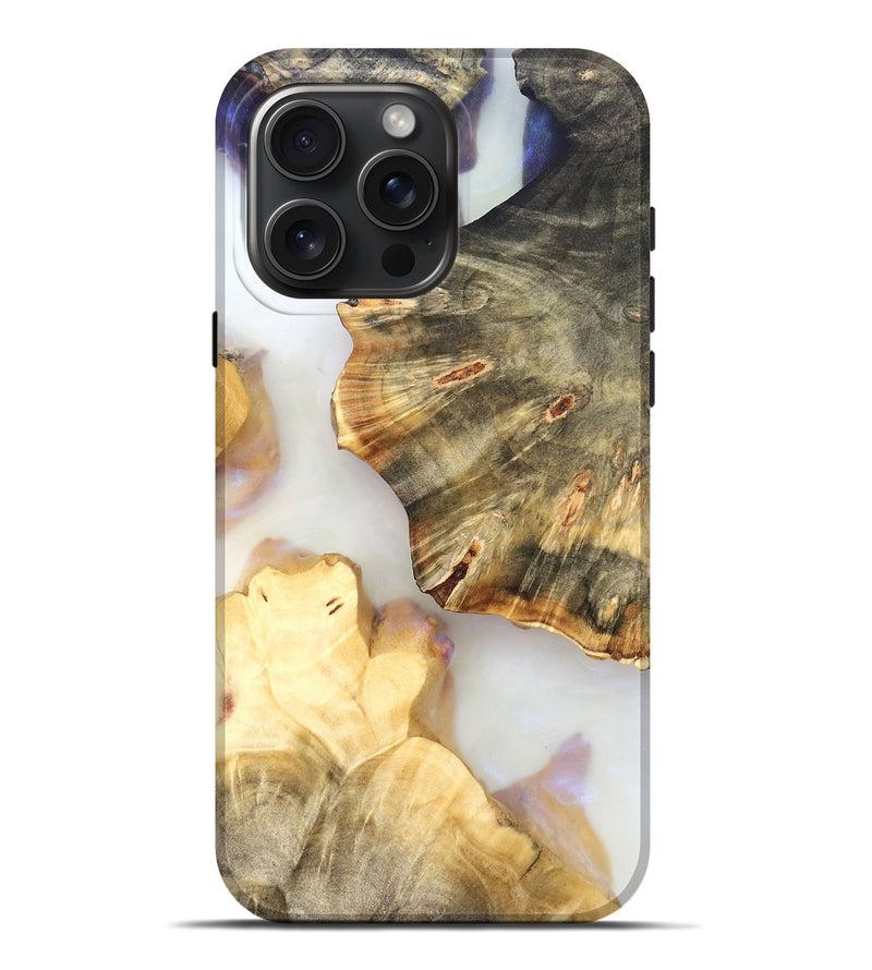 iPhone 16 Pro Max Wood Live Edge Phone Case - Bobby (Clear, 821917)