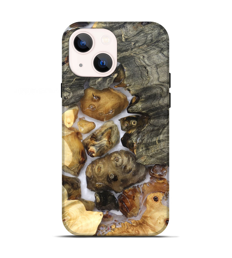 iPhone 13 Wood Live Edge Phone Case - Elenora (Clear, 821918)