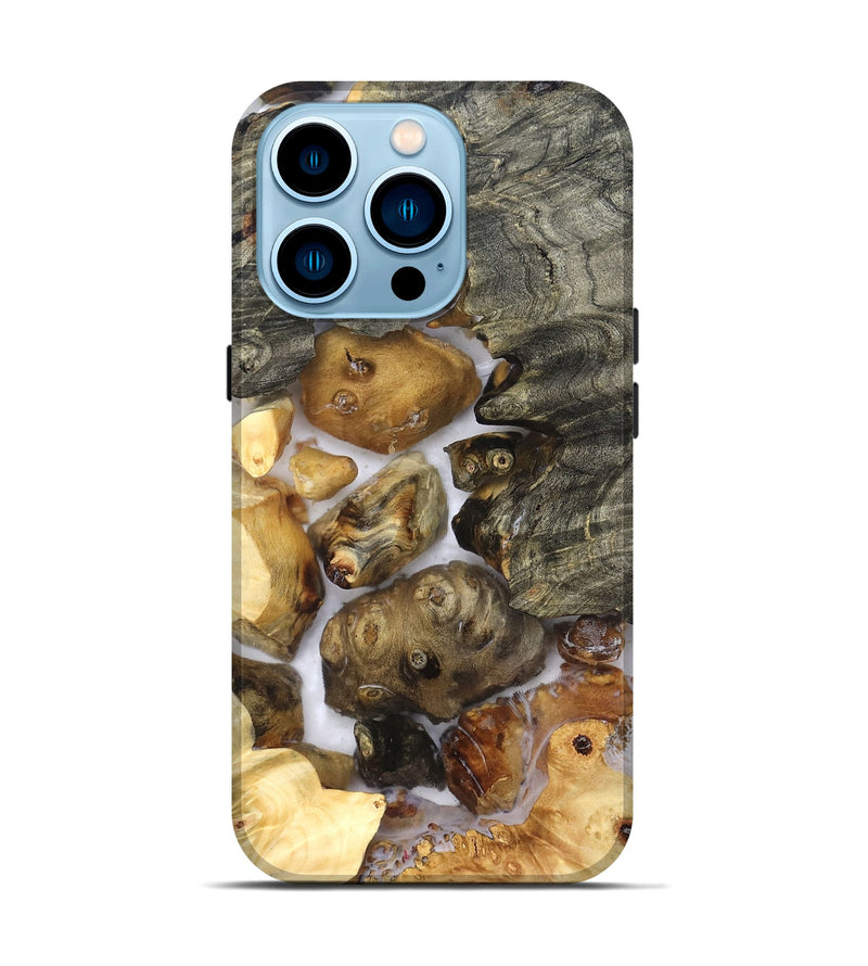 iPhone 14 Pro Wood Live Edge Phone Case - Elenora (Clear, 821918)