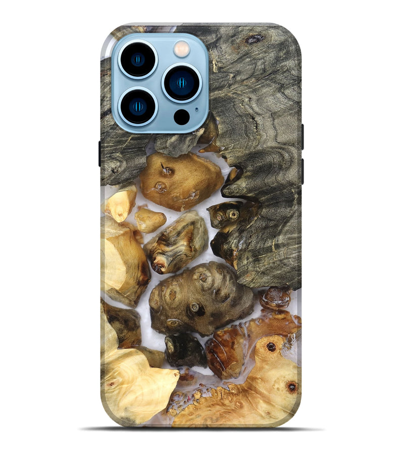 iPhone 14 Pro Max Wood Live Edge Phone Case - Elenora (Clear, 821918)