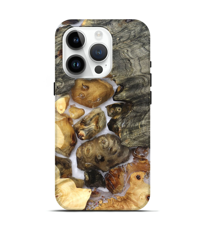 iPhone 15 Pro Wood Live Edge Phone Case - Elenora (Clear, 821918)