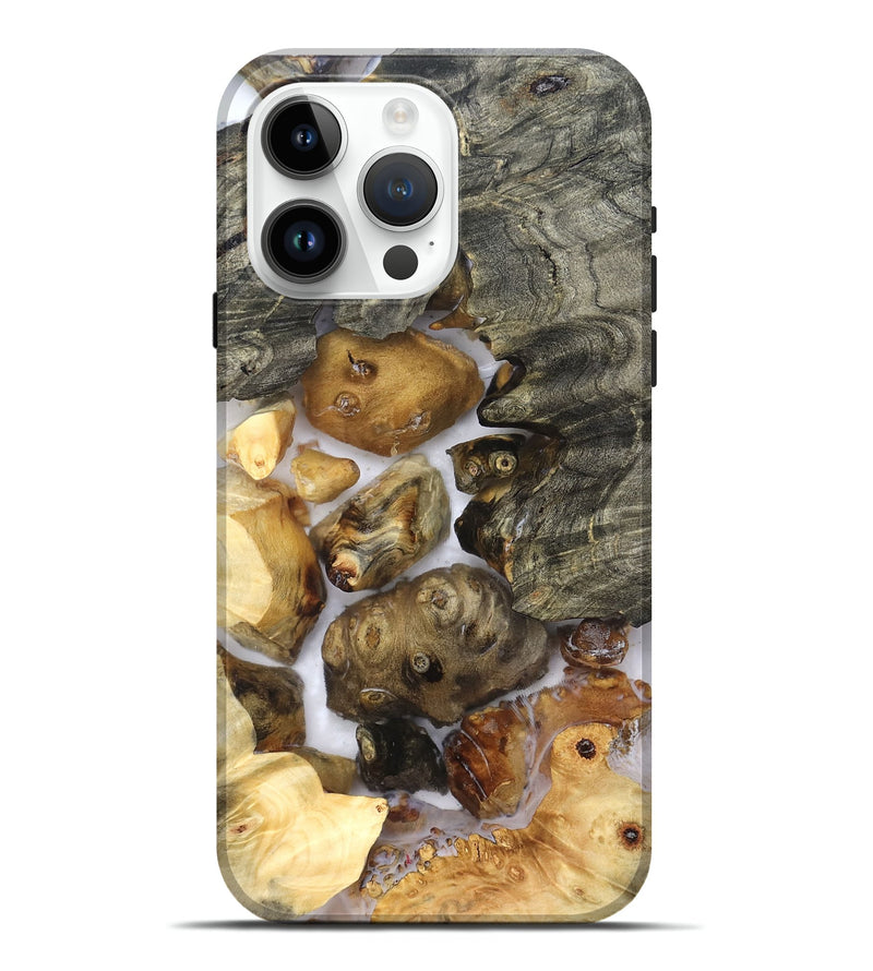 iPhone 15 Pro Max Wood Live Edge Phone Case - Elenora (Clear, 821918)