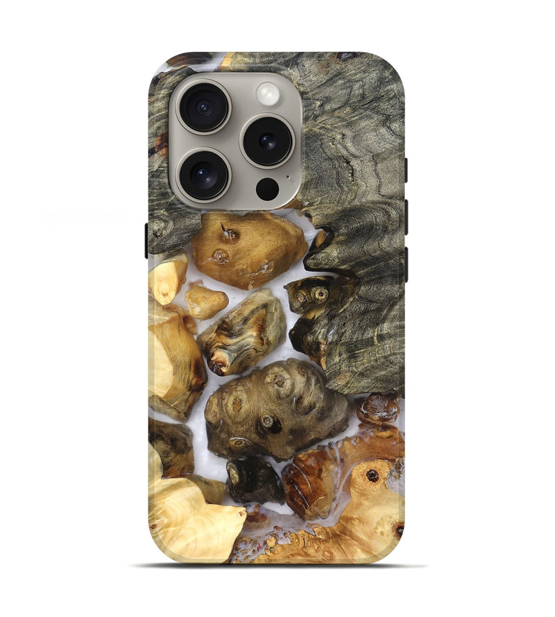 iPhone 16 Pro Wood Live Edge Phone Case - Elenora (Clear, 821918)