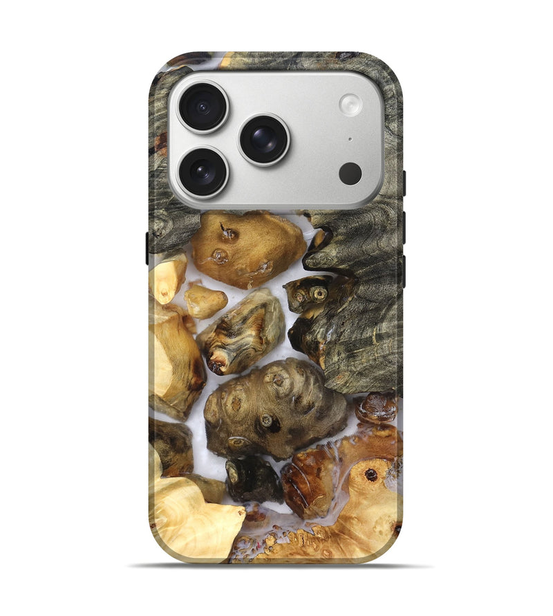 iPhone 17 Pro Wood Live Edge Phone Case - Elenora (Clear, 821918)