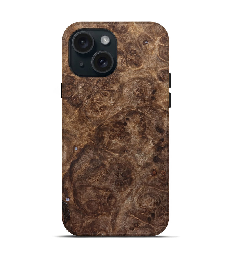 iPhone 15 Wood Live Edge Phone Case - Jed (Wood Burl, 821919)