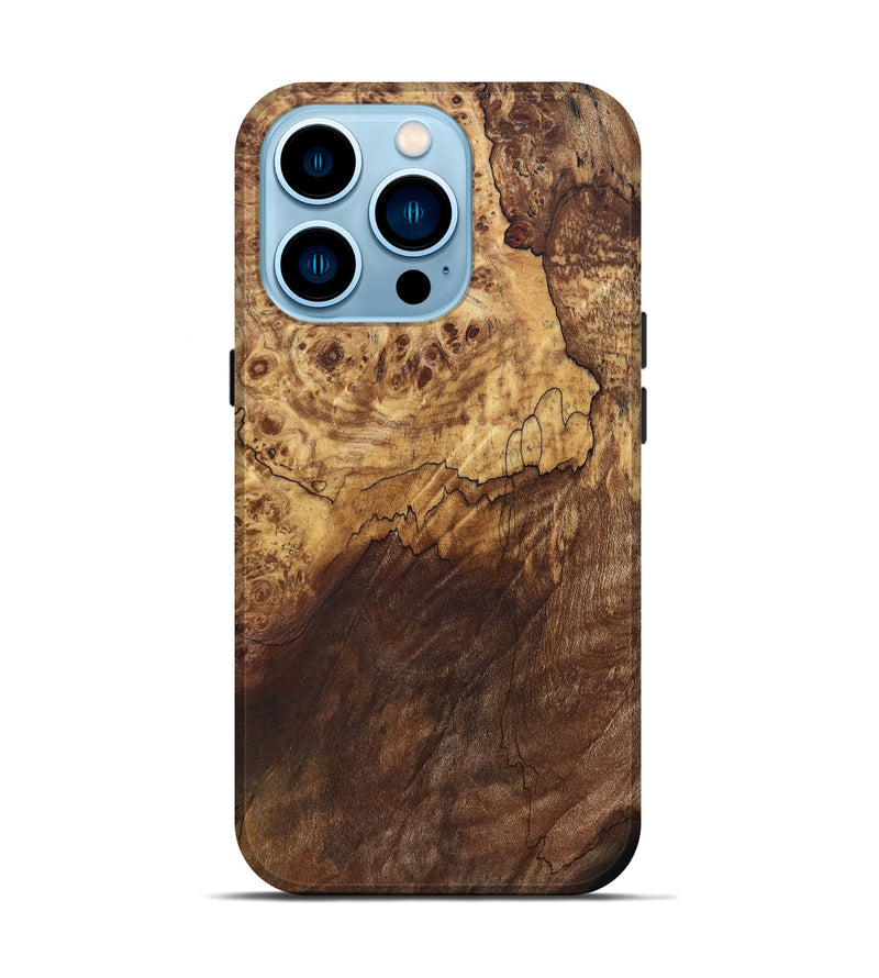 iPhone 14 Pro Wood Live Edge Phone Case - Admiral (Wood Burl, 821920)